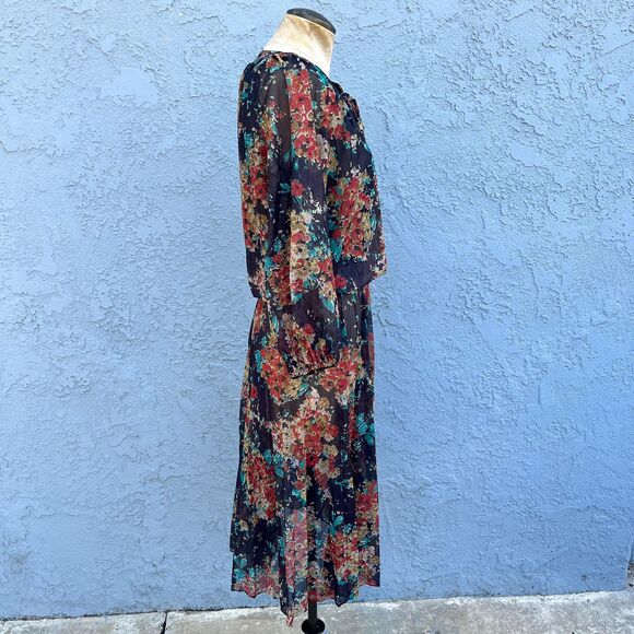 70s Floral Dress in Size 12 Floral bow Retro Clothing twee - Picture 4 of 9